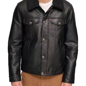 Levi's Black Sherpa-Lined Jacket